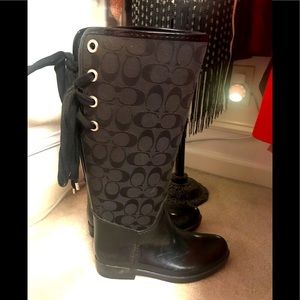 Coach rain boots